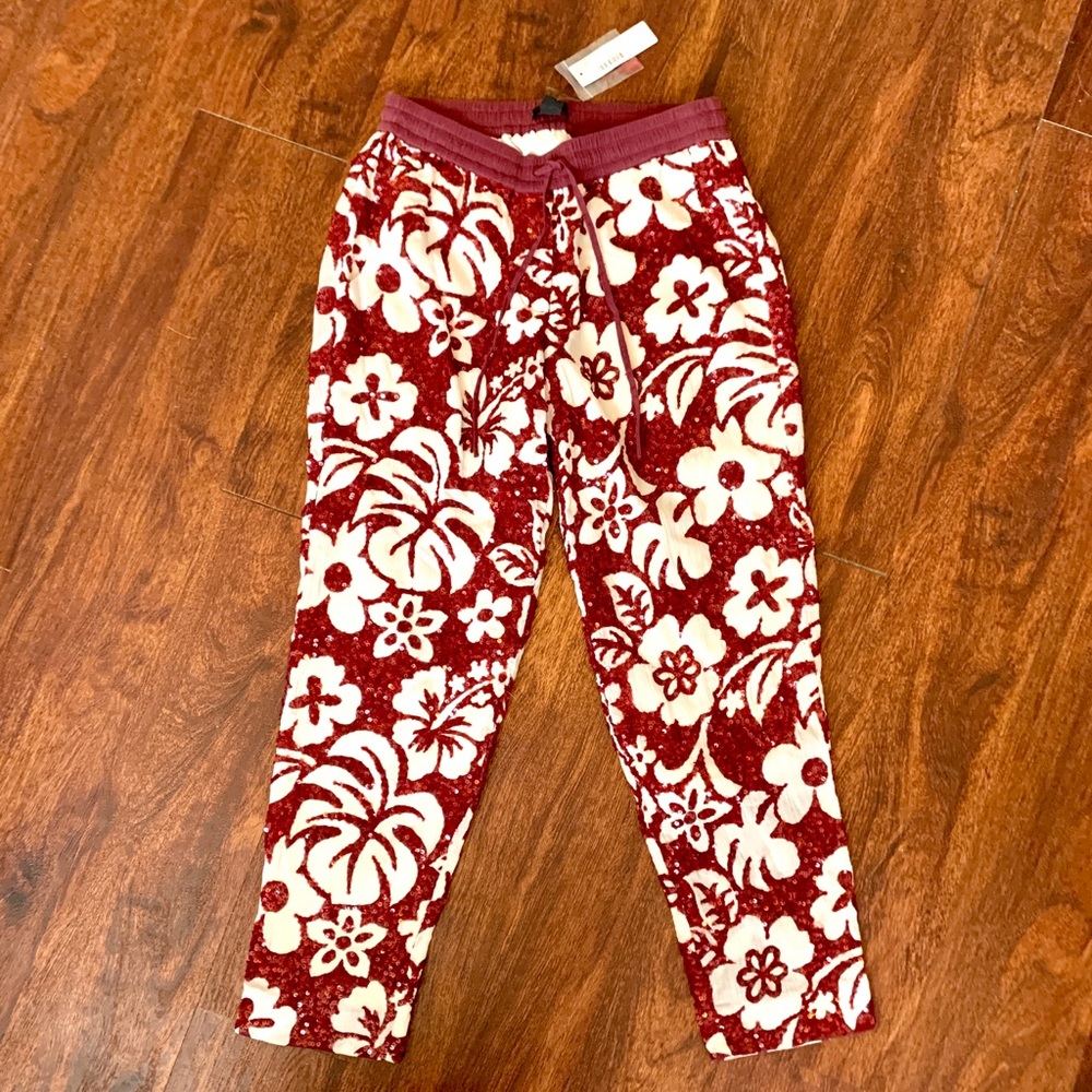 J. Crew Collection Tropical Sequin Pants